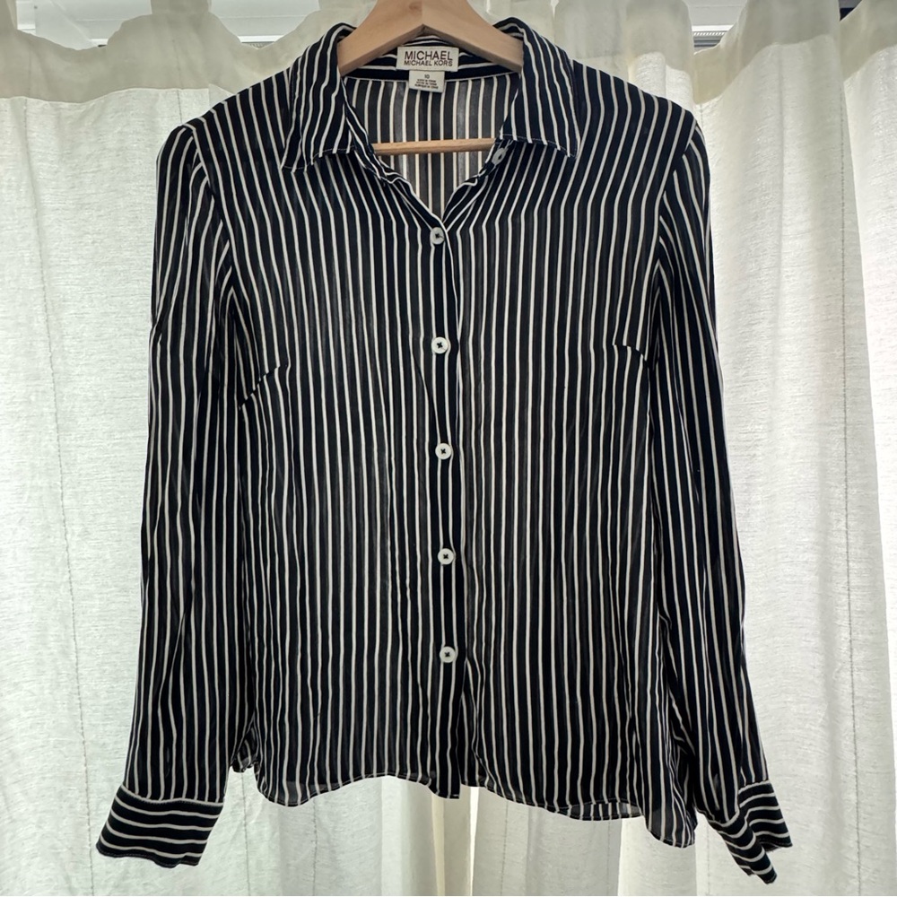 Michael Kors button up silk blouse, Size 10